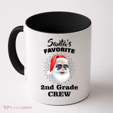 Santa's Favorite Second Grade Crew Christmas Coffee Mug
