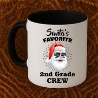 Santa's Favorite Second Grade Crew Christmas Coffee Mug thumb 2
