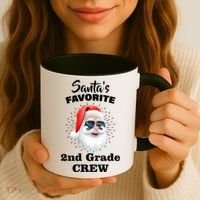 Santa's Favorite Second Grade Crew Christmas Coffee Mug thumb 3