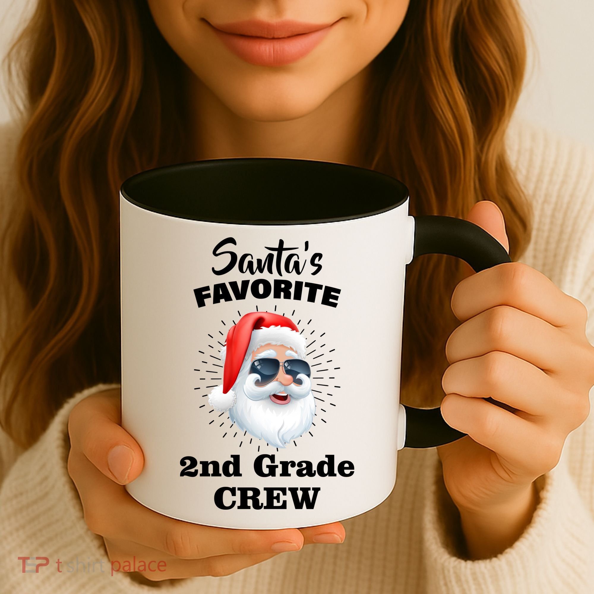 Santa's Favorite Second Grade Crew Christmas Coffee Mug
