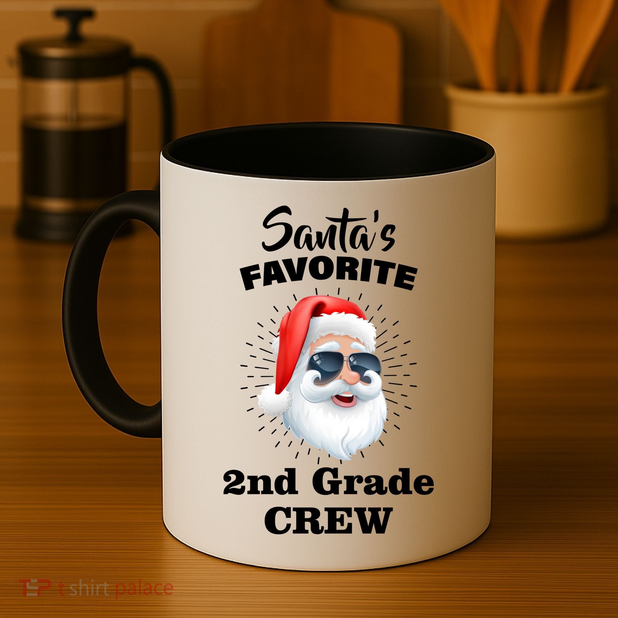 Santa's Favorite Second Grade Crew Christmas Coffee Mug