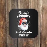 Santa's Favorite Second Grade Crew Christmas Coaster thumb 0