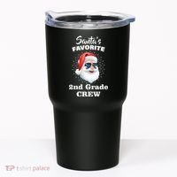 Santa's Favorite Second Grade Crew Christmas Tumbler thumb 0