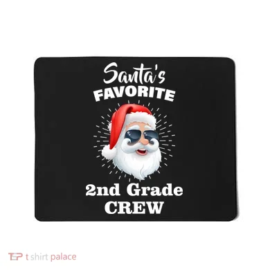 Santa's Favorite Second Grade Crew Christmas Mousepad