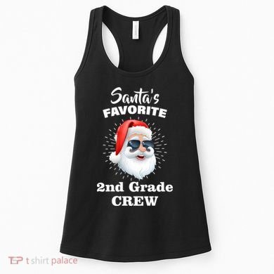 Santa's Favorite Second Grade Crew Christmas Women's Tank Top