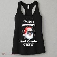 Santa's Favorite Second Grade Crew Christmas Women's Tank Top thumb 3