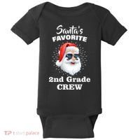 Santa's Favorite Second Grade Crew Christmas Baby Bodysuit thumb 0
