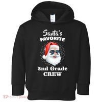 Santa's Favorite Second Grade Crew Christmas Toddler Hoodie thumb 0