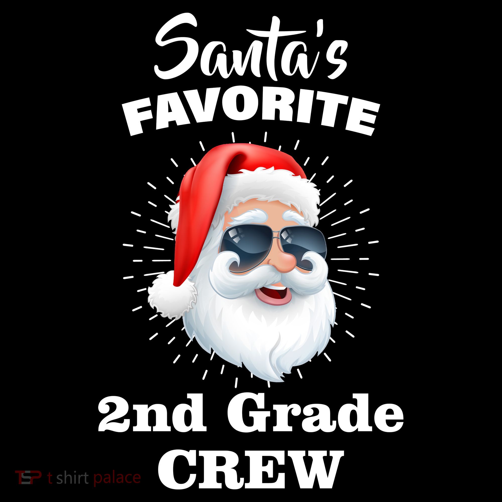 Santa's Favorite Second Grade Crew Christmas Toddler Hoodie