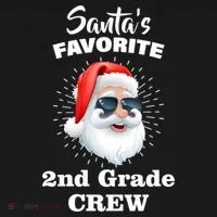 Santa's Favorite Second Grade Crew Christmas Toddler Hoodie thumb 2