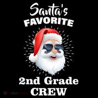 Santa's Favorite Second Grade Crew Christmas Toddler T-Shirt thumb 4