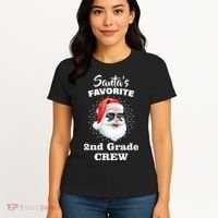 Santa's Favorite Second Grade Crew Christmas Women's T-Shirt thumb 4