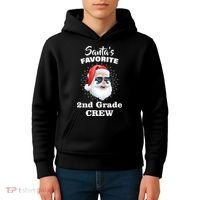 Santa's Favorite Second Grade Crew Christmas Kids Hoodie thumb 4