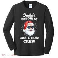 Santa's Favorite Second Grade Crew Christmas Kids Long Sleeve Shirt thumb 0