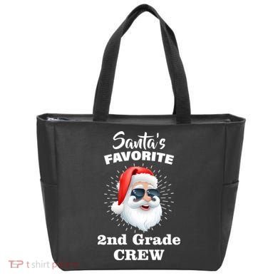 Santa's Favorite Second Grade Crew Christmas Tote Bag
