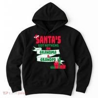 Santa's Got Nothing On Grandma And Grandpa Christmas Hoodie thumb 0
