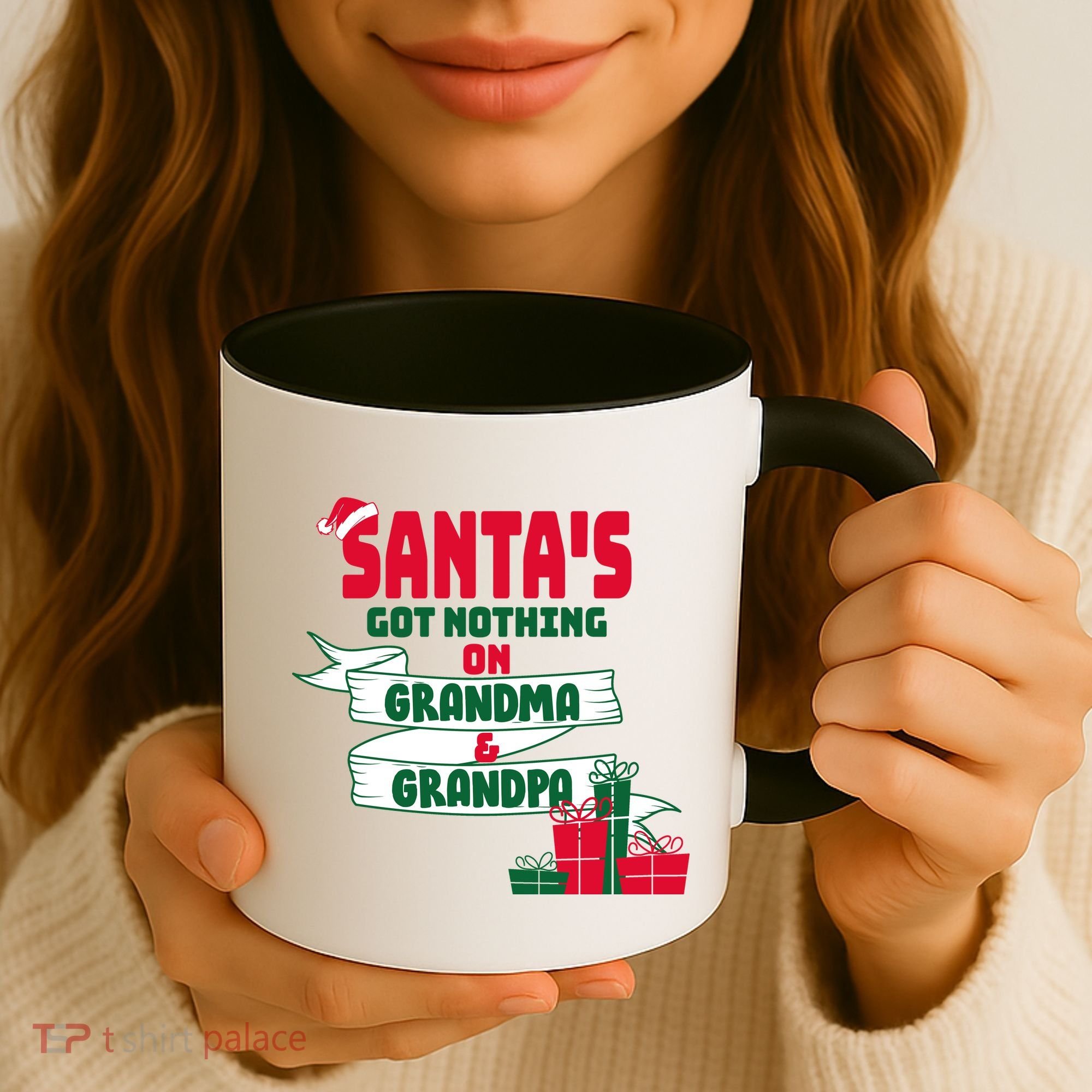 Santa's Got Nothing On Grandma And Grandpa Christmas Coffee Mug