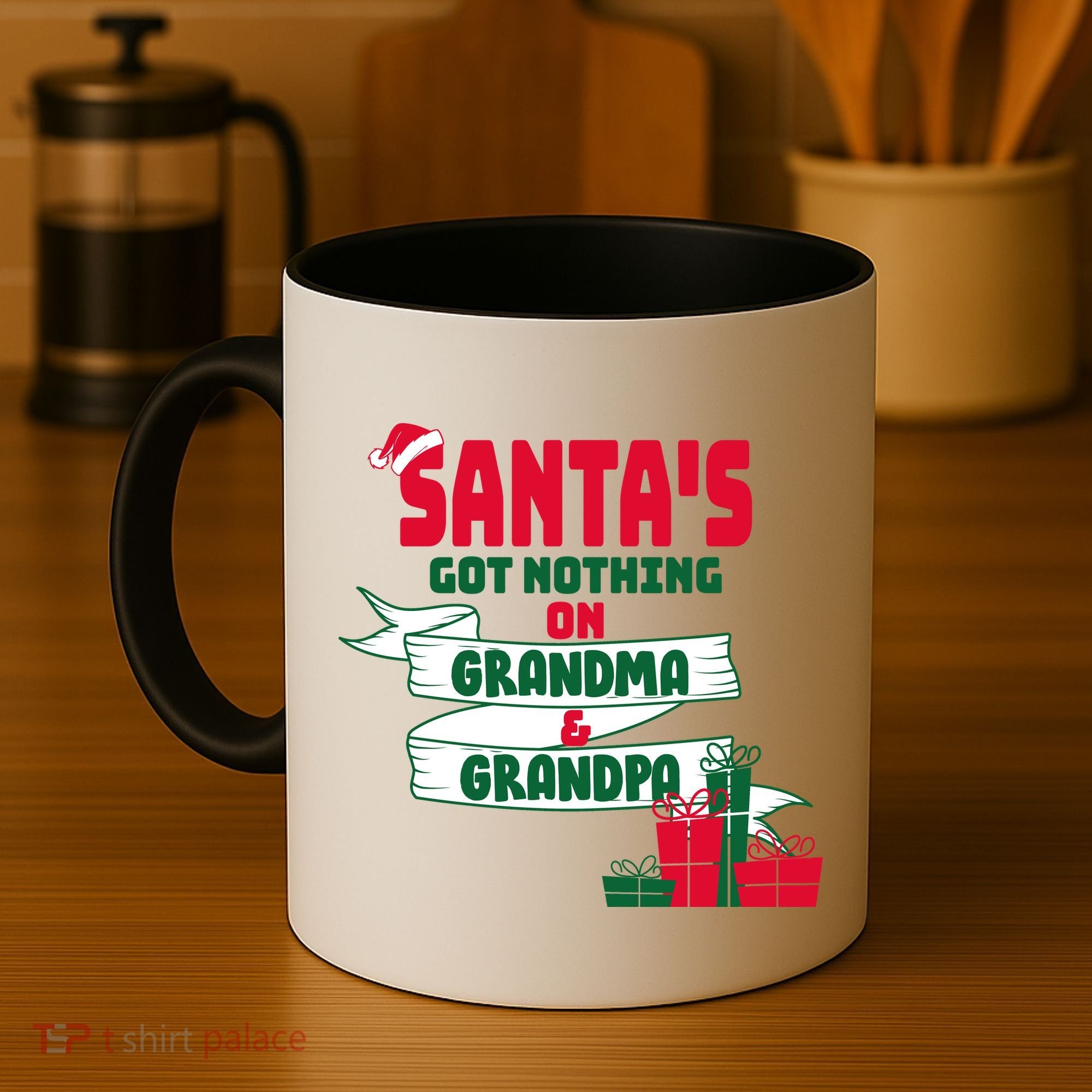 Santa's Got Nothing On Grandma And Grandpa Christmas Coffee Mug