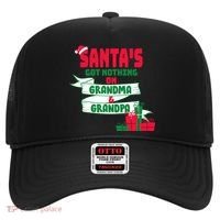 Santa's Got Nothing On Grandma And Grandpa Christmas Hat thumb 0