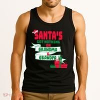 Santa's Got Nothing On Grandma And Grandpa Christmas Tank Top thumb 3