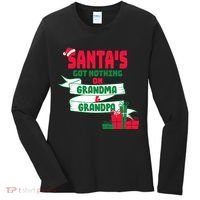 Santa's Got Nothing On Grandma And Grandpa Christmas Women's Long Sleeve Shirt thumb 0