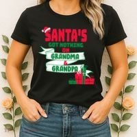 Santa's Got Nothing On Grandma And Grandpa Christmas Women's T-Shirt thumb 2