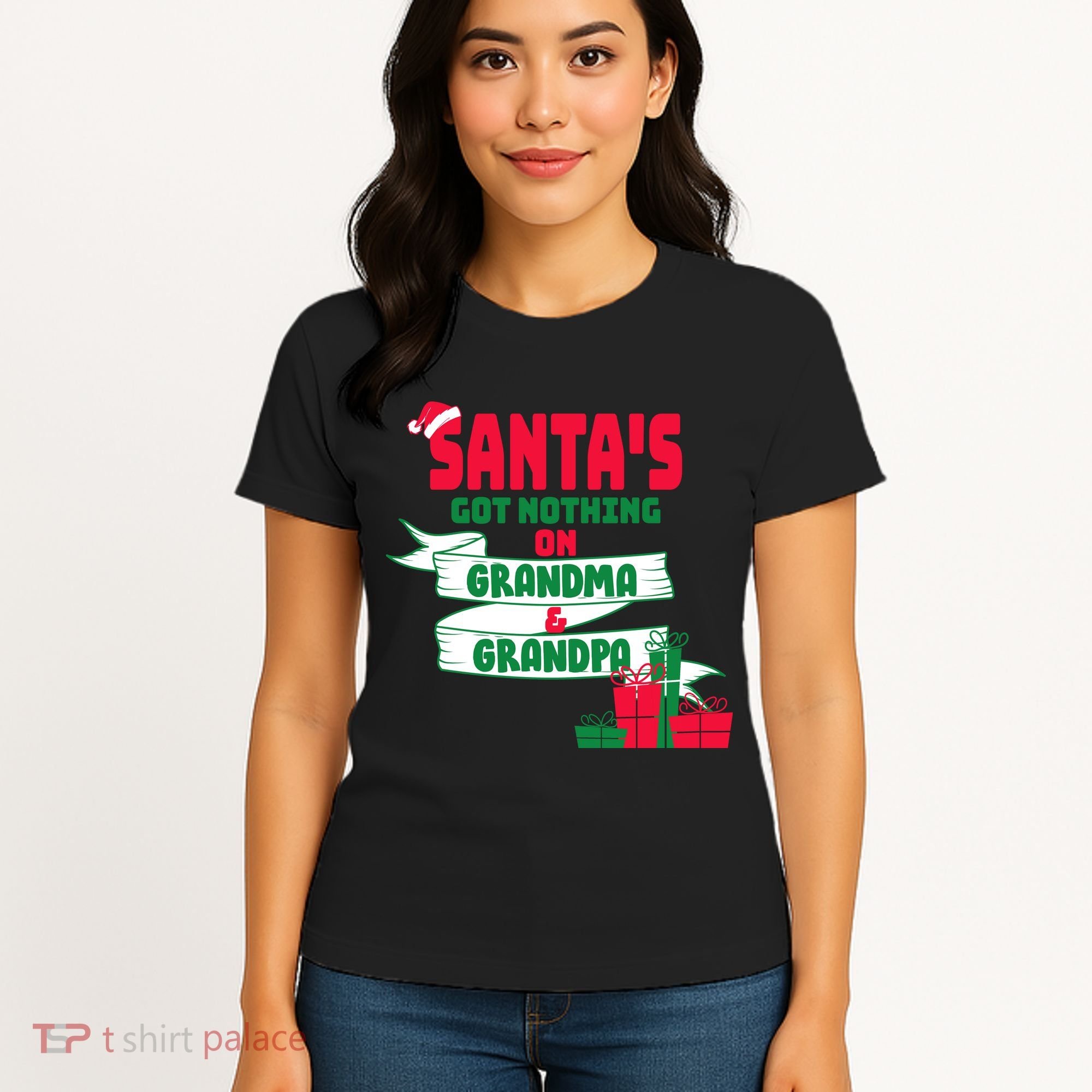 Santa's Got Nothing On Grandma And Grandpa Christmas Women's T-Shirt