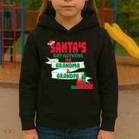 Santa's Got Nothing On Grandma And Grandpa Christmas Kids Hoodie thumb 3