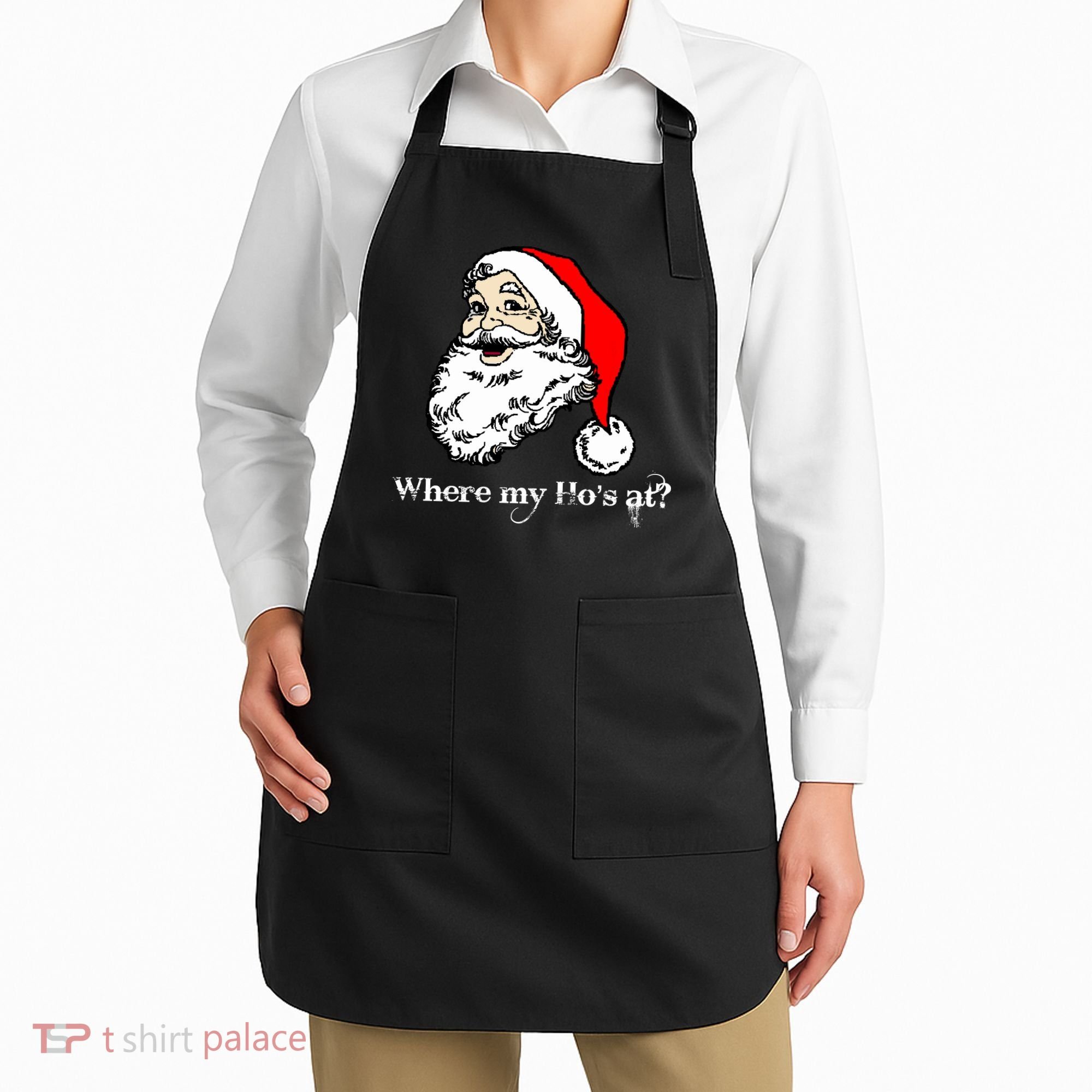 Santa's Ho Funny Christmas Apron