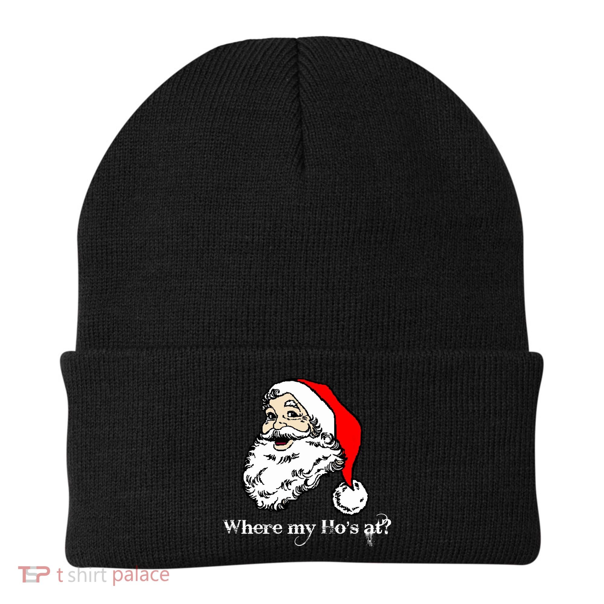 Santa's Ho Funny Christmas Beanie