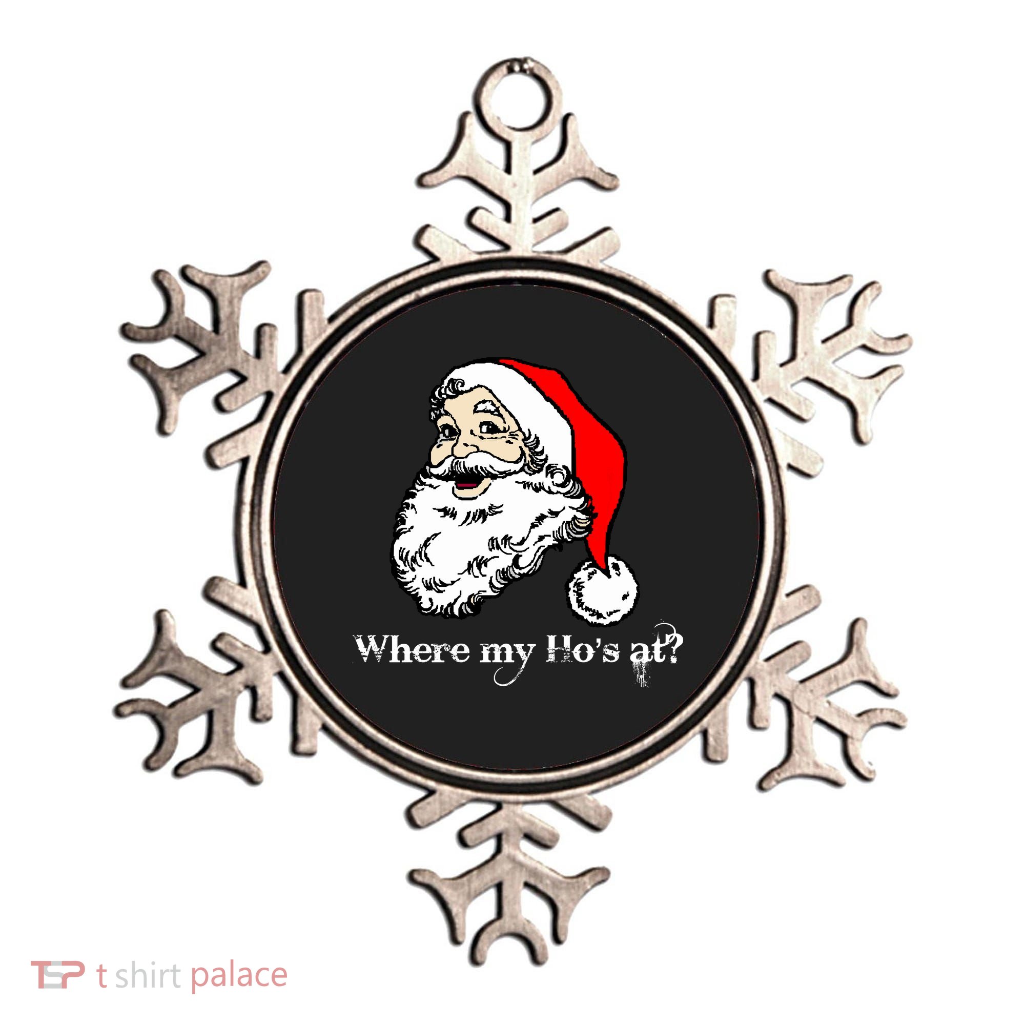 Santa's Ho Funny Christmas Ornament