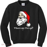 Santa's Ho Funny Christmas Kids Sweatshirt thumb 0