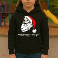 Santa's Ho Funny Christmas Kids Hoodie thumb 3