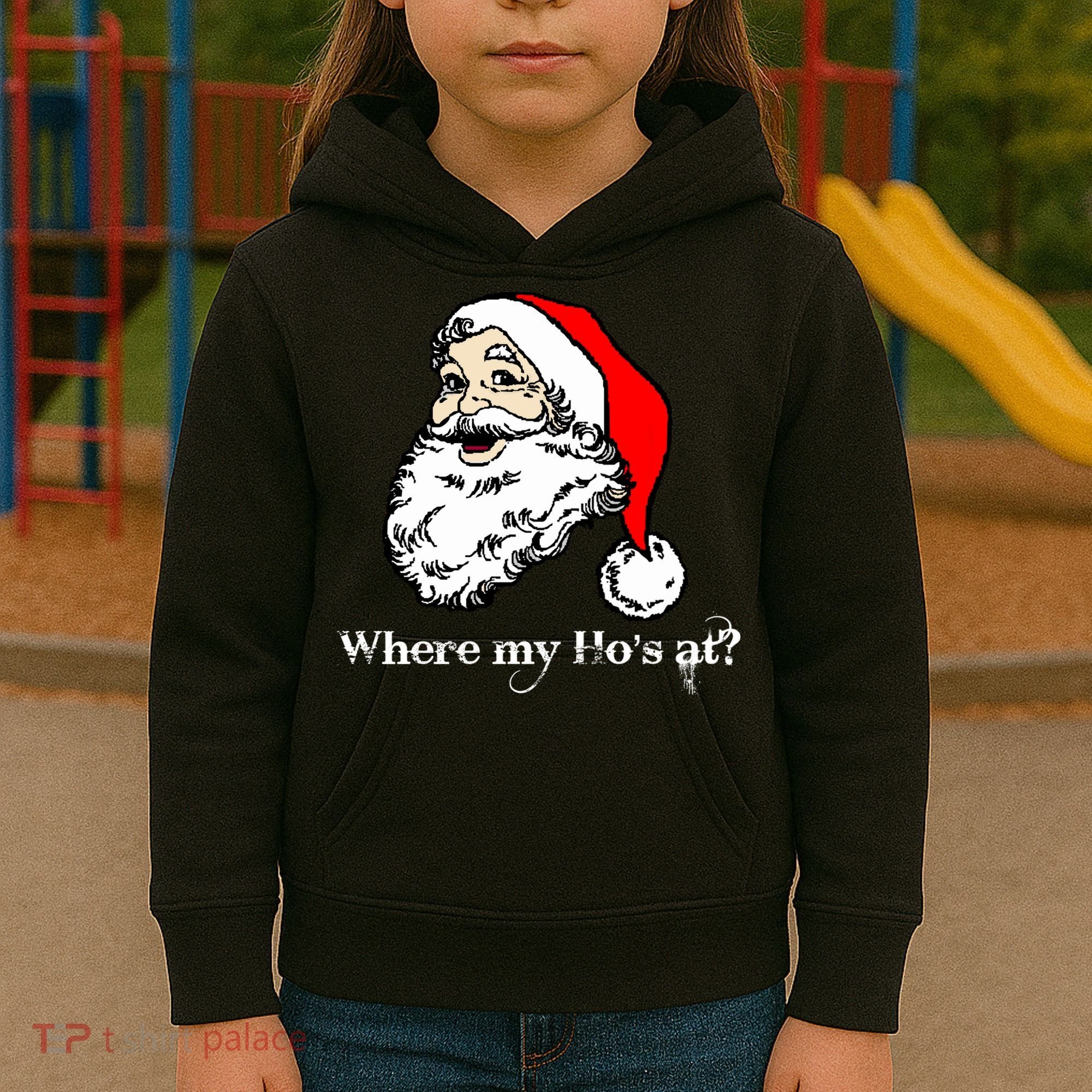 Santa's Ho Funny Christmas Kids Hoodie