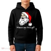 Santa's Ho Funny Christmas Kids Hoodie thumb 4