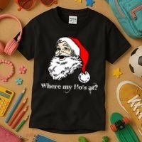 Santa's Ho Funny Christmas Kids T-Shirt thumb 3