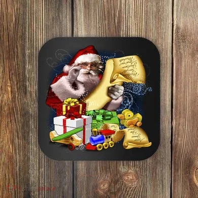 Santa's Making a List Coaster