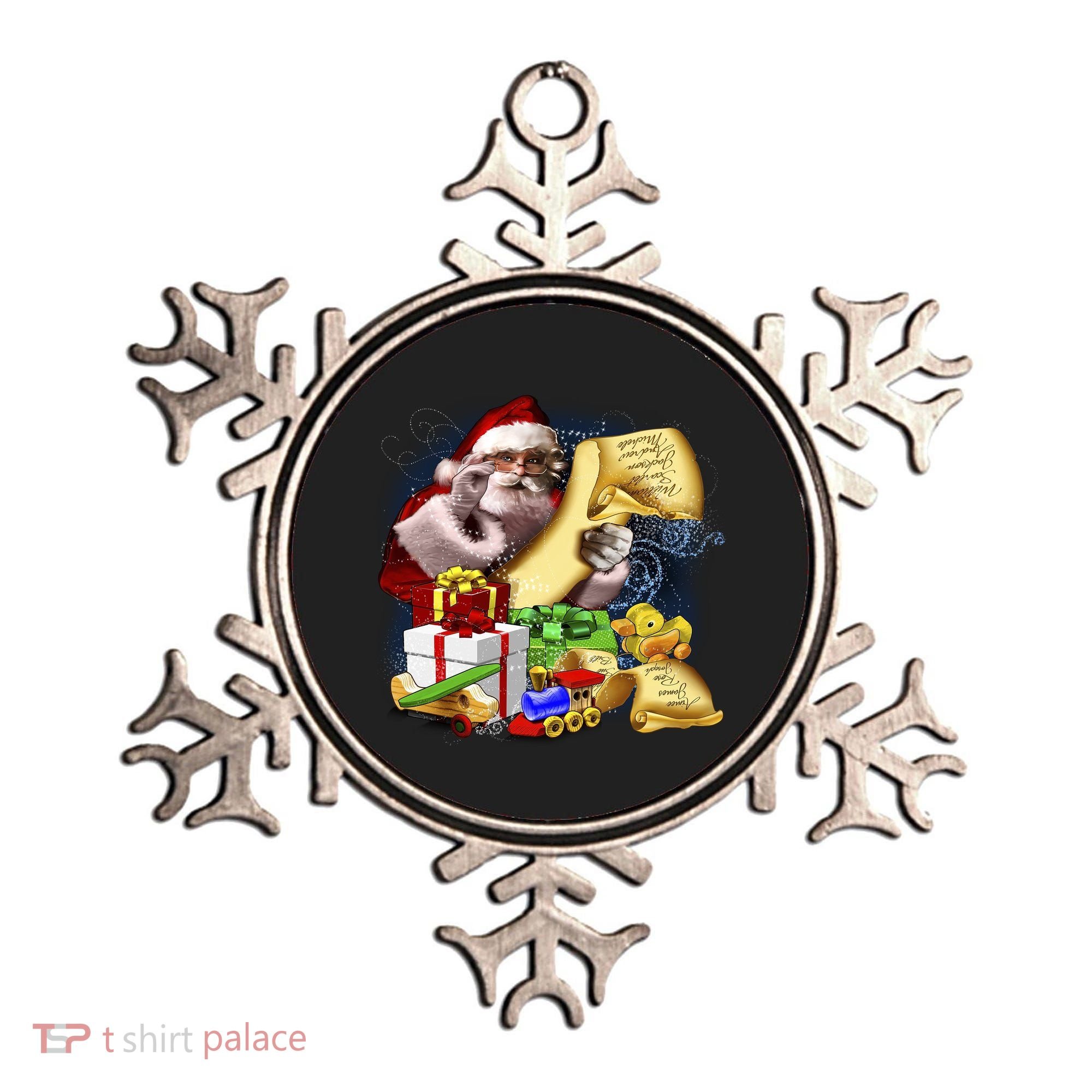 Santa's Making a List Ornament