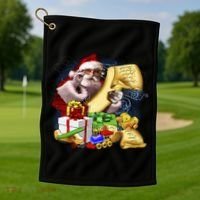 Santa's Making a List Golf Towel thumb 1