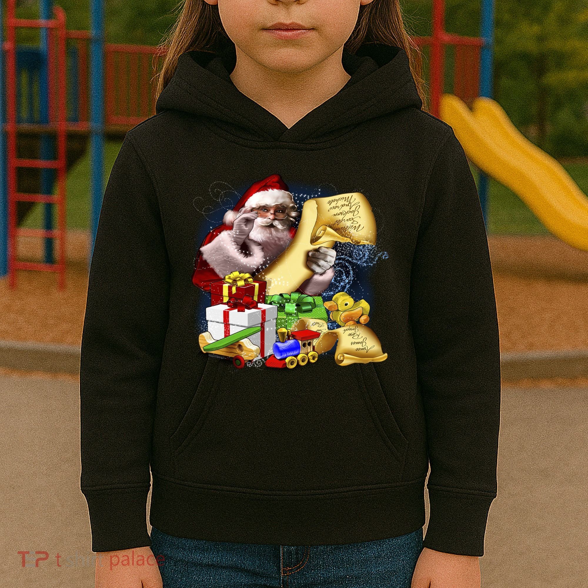 Santa's Making a List Kids Hoodie
