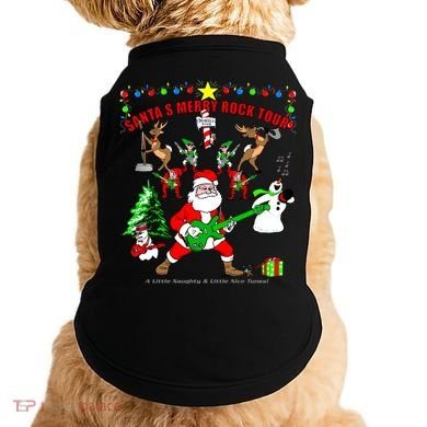 Santa's Merry Christmas Rock Tour Doggie Tank