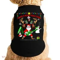 Santa's Merry Christmas Rock Tour Doggie Tank thumb 0
