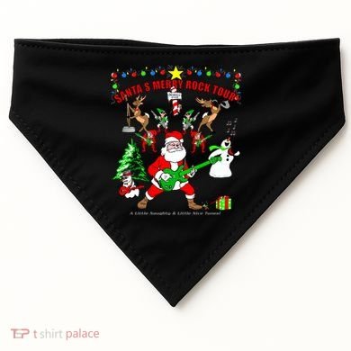 Santa's Merry Christmas Rock Tour USA-Made Doggie Bandana