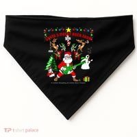 Santa's Merry Christmas Rock Tour USA-Made Doggie Bandana thumb 0