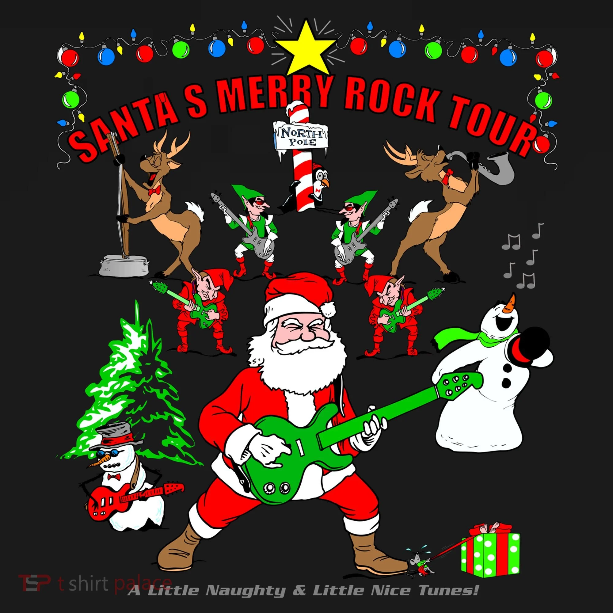 Santa's Merry Christmas Rock Tour Hoodie