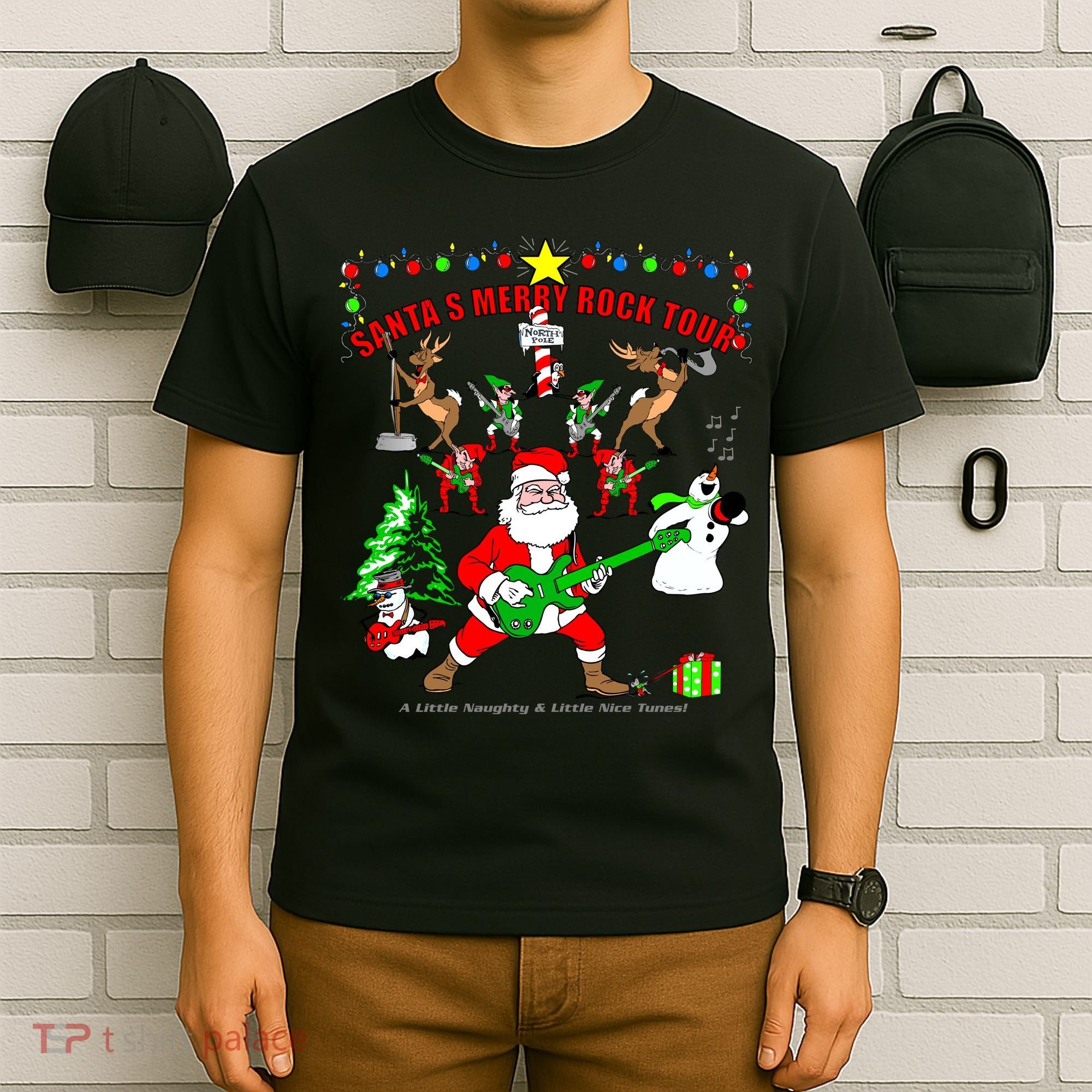 Santa's Merry Christmas Rock Tour T-Shirt