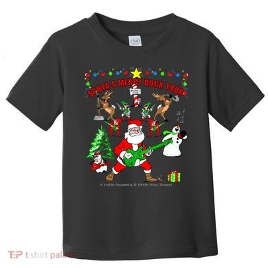 Santa's Merry Christmas Rock Tour Toddler T-Shirt