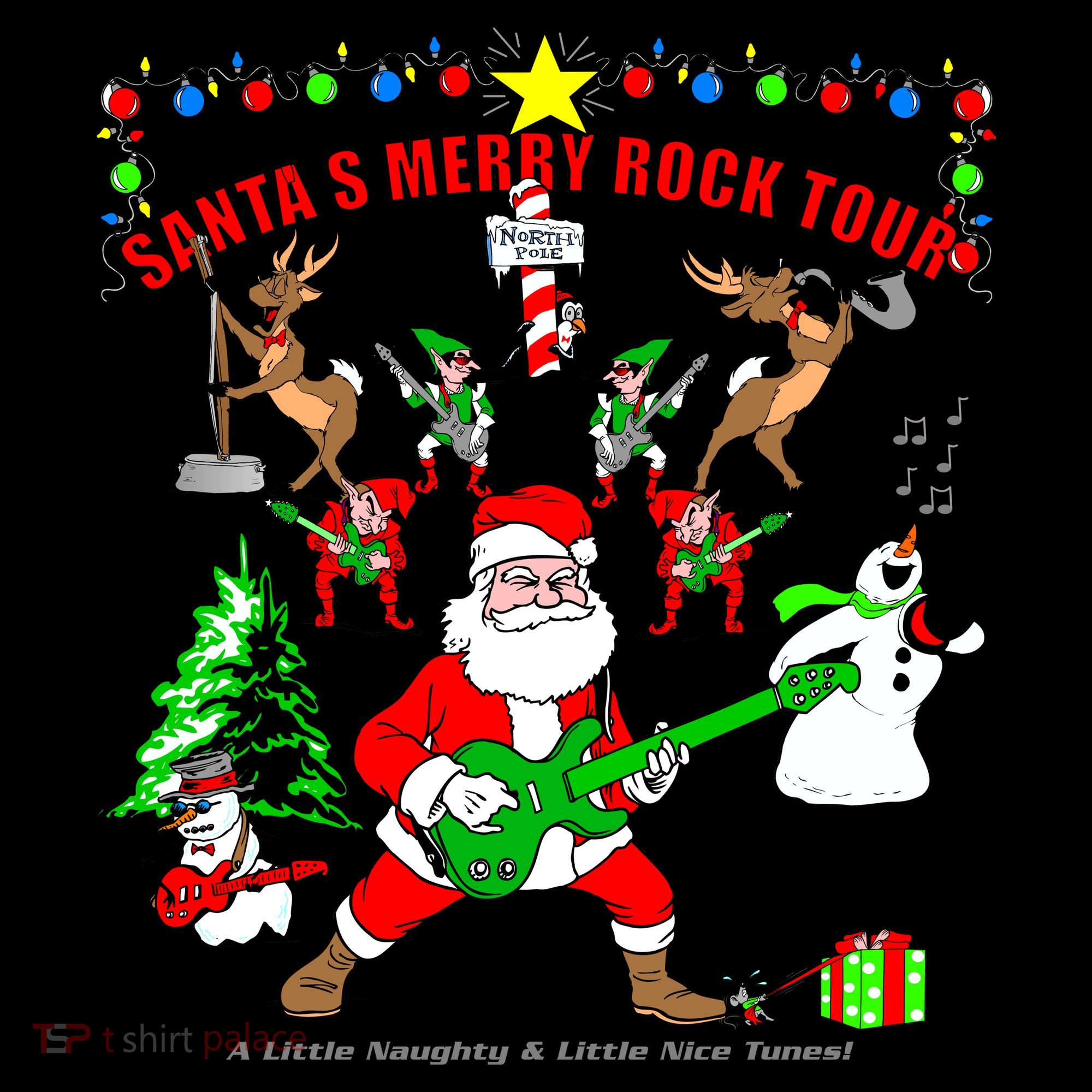 Santa's Merry Christmas Rock Tour Kids Sweatshirt