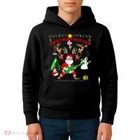 Santa's Merry Christmas Rock Tour Kids Hoodie thumb 4