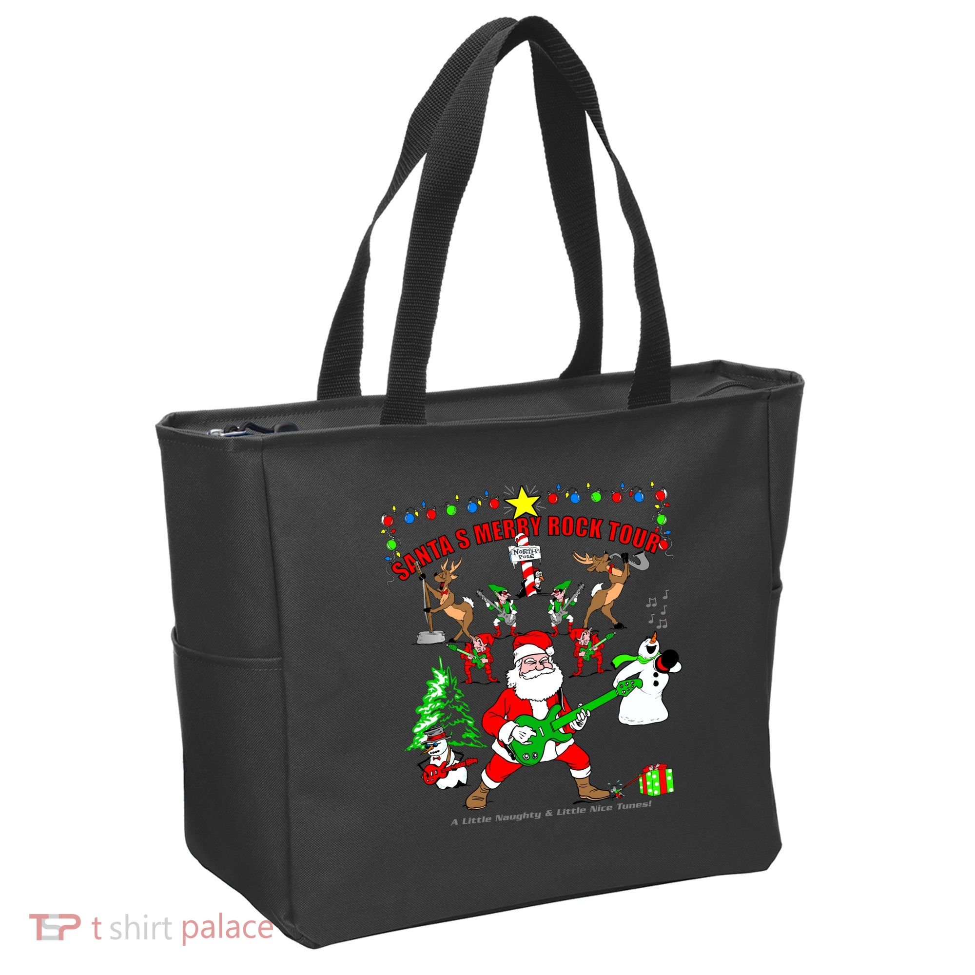 Santa's Merry Christmas Rock Tour Tote Bag